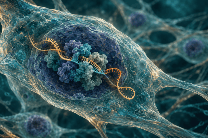 RNA Splicing Inside a Fibroblast